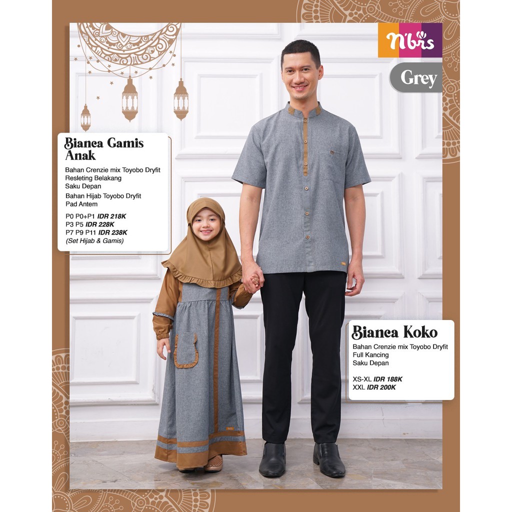 NIBRAS GAMIS ANAK - BIANCA GAMIS ANAK GREY