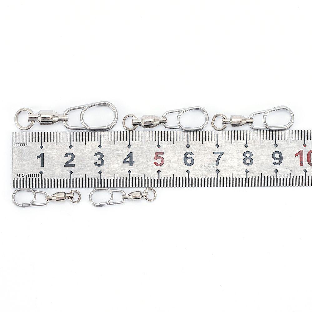Agustinina Oval Split Rings Bearing Putar Aksesoris Memancing Alat Pancing Jig Rolling Swivel 8-bentuk Ring Lure Connector