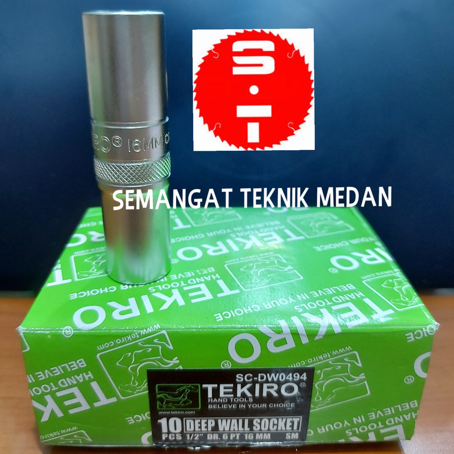 16mm TEKIRO MATA DEEP SOCK SOCKET PANJANG 16mm 16 mm 1/2" TEKIRO