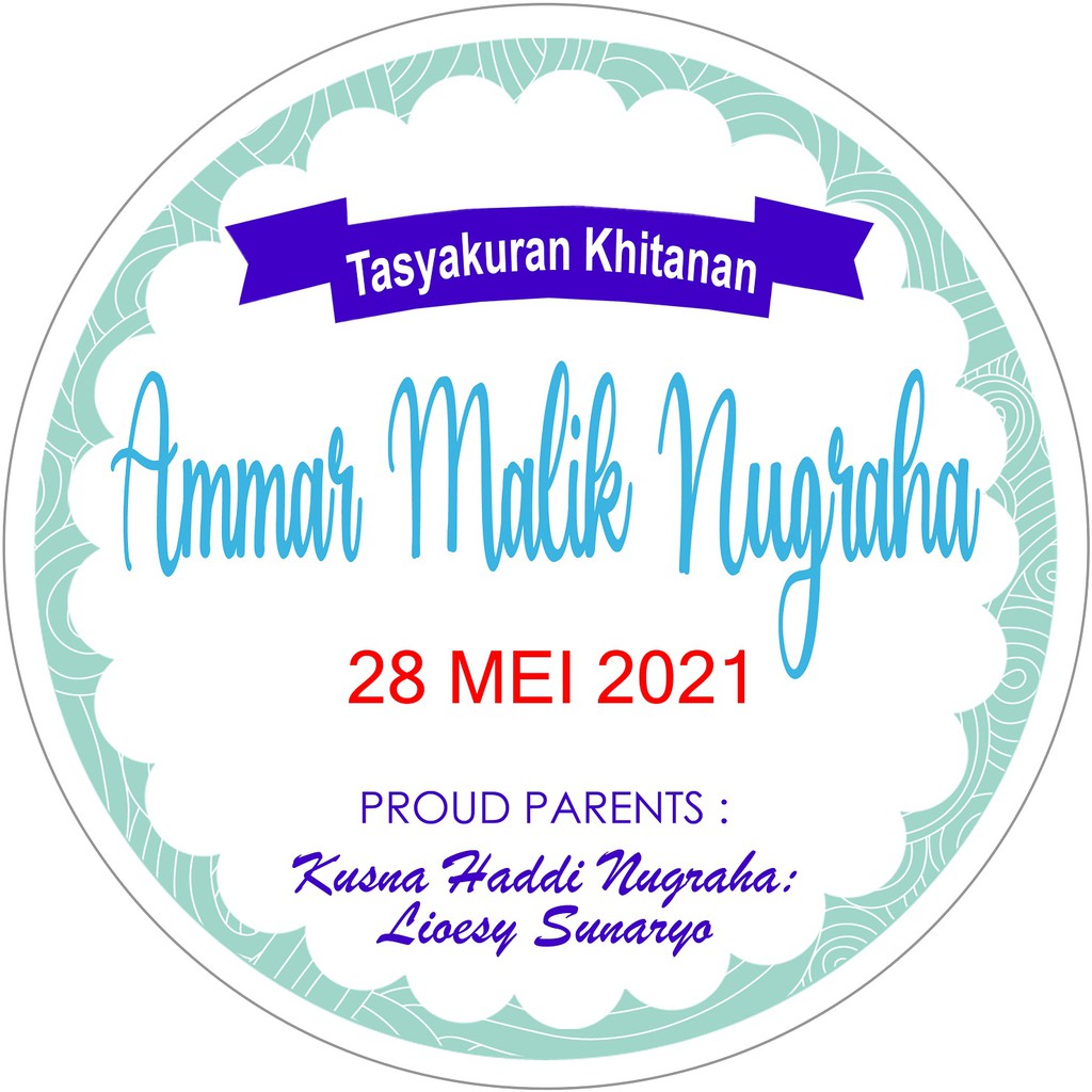 

LABEL BULAT / STIKER BULAT