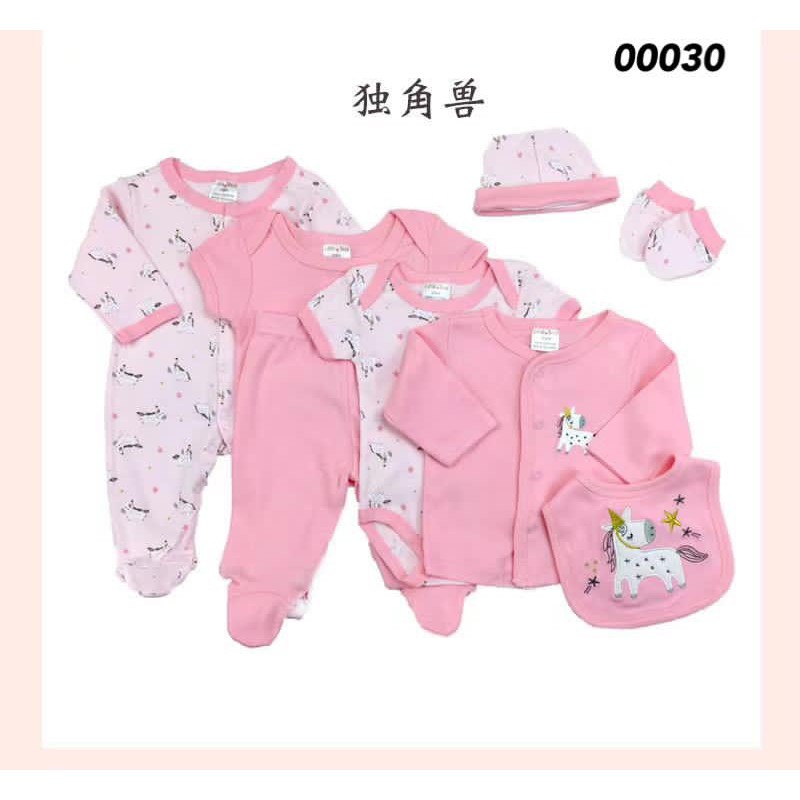 BABY BODYSET 8IN1 motif kuda pony kode 00030