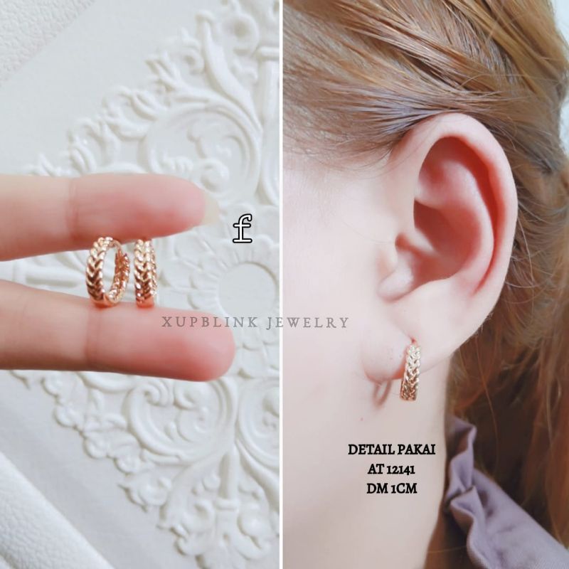 Anting Klip Titanium Permata Anti Karat Anting Titanium Terlaris Xupblink Jewelry