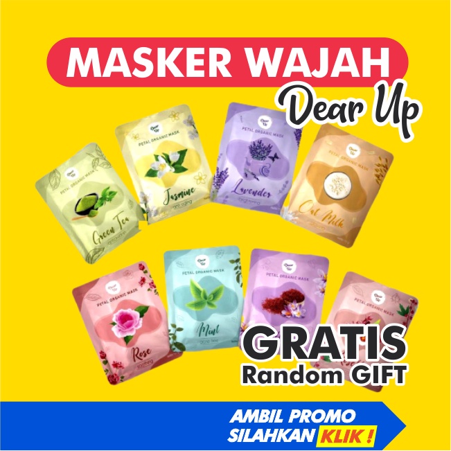 Masker Wajah Muka Dear Up Bpom Organik Face Mask Bubuk Dear Up Mencerahkan Dan Glowing Pria Wanita K