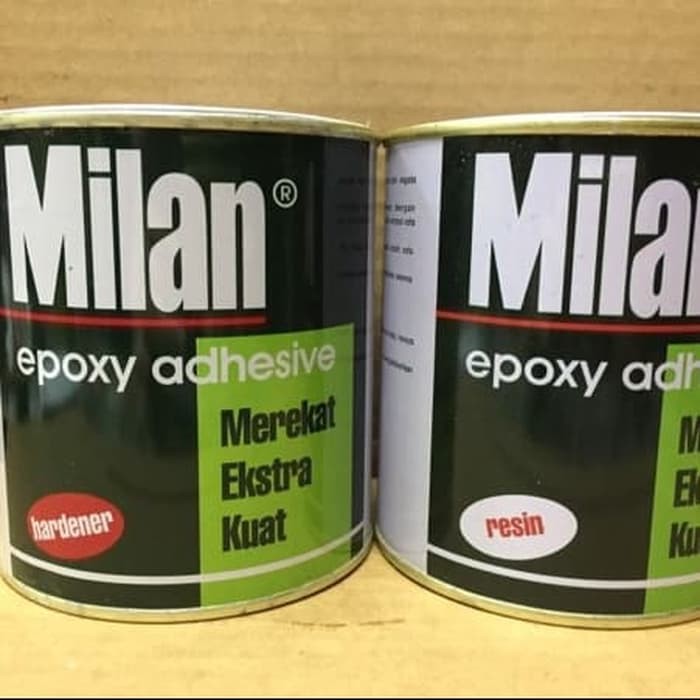lem epoxy milan resin + hardener 1set isi 2klg (1resin1hardener) @ 1kg