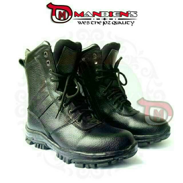 Mandiens  Sepatu PDL JATAH Kulit Asli Motif Kulit Jeruk