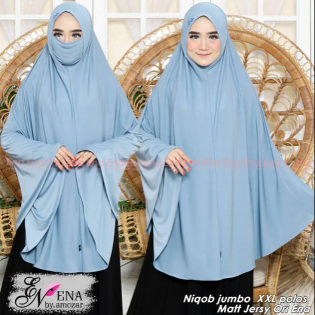 GS. Hijab ENA Niqob Polos Jumbo