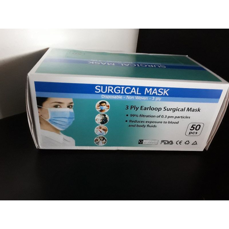 Surgical Mask 3play Non Woven Disposable ISI 50pcs