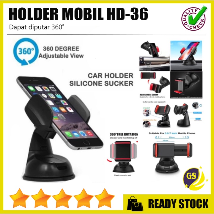 CAR PHONE HOLDER HD-36 STAND HANDPHONE DUDUKAN HP MOBIL HD 36 STANDING