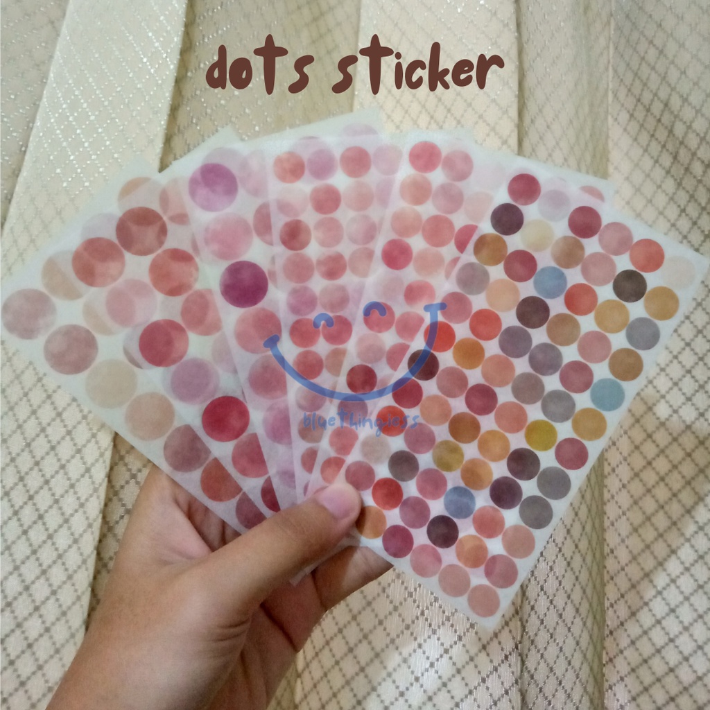 

sticker dot titik dots warna pastel