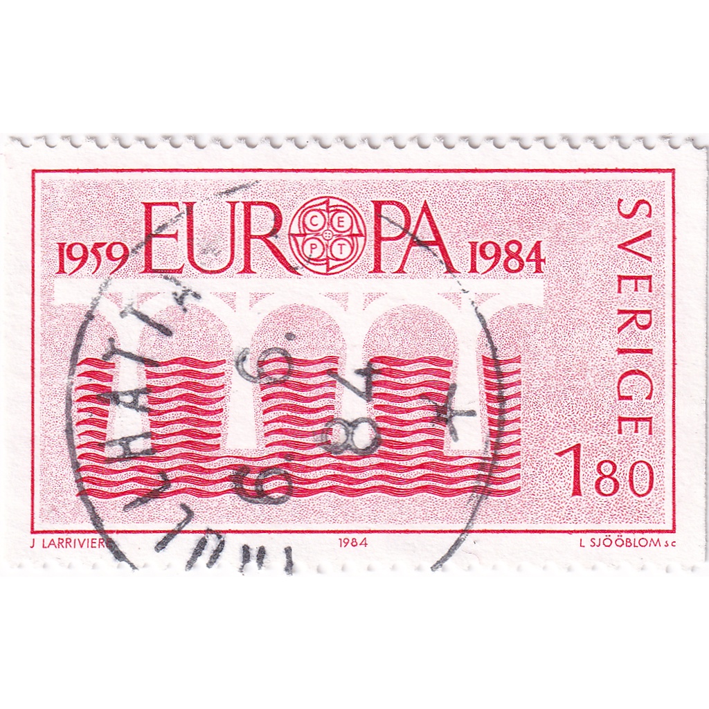 

Prangko Sweden 1984 - EUROPA Stamps - Bridges - The 25th Anniversary of CEPT 1.80Kr Used
