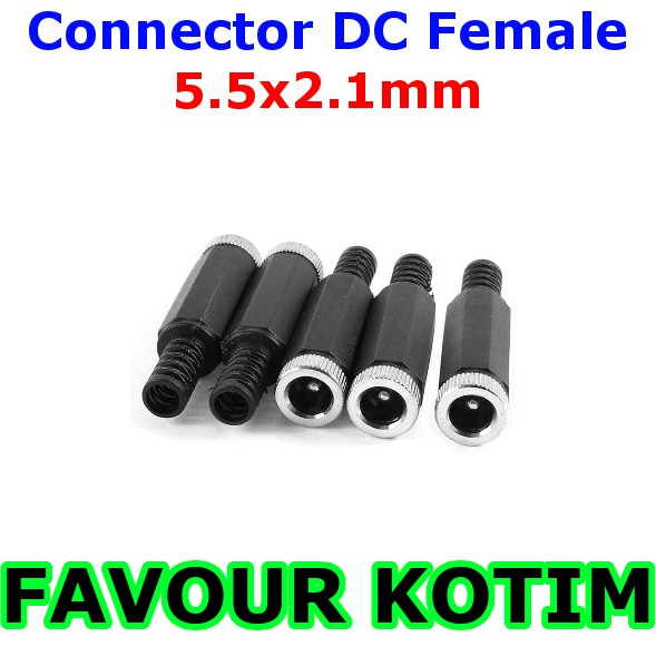 JACK 5.5MM FEMALE DC POWER PLUG JACK CONNECTOR COVER ADAPTOR FVKOTIM