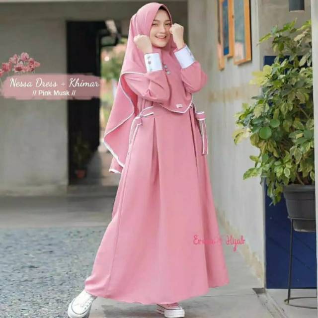 gamis Nessa dress+khimar