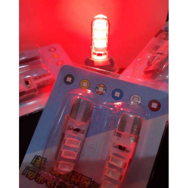 Led T10 Lampu Senja 6 smd/6 Mata Led5630 Jelly 12 Volt