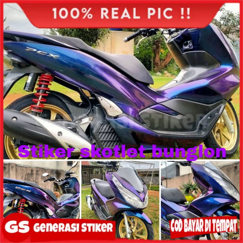 Stiker Skotlet Bunglon Chameleon Glossy Scotlite Motor Bunglon Doff