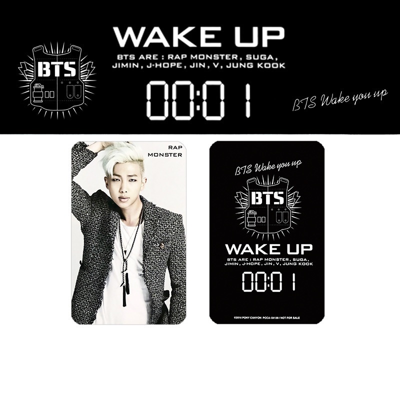 8pcs / set Kartu Lomo Foto BTS Bangtan Boys WAKE UP SUGA JiMin V RM Jin J-Hope Jung Kook