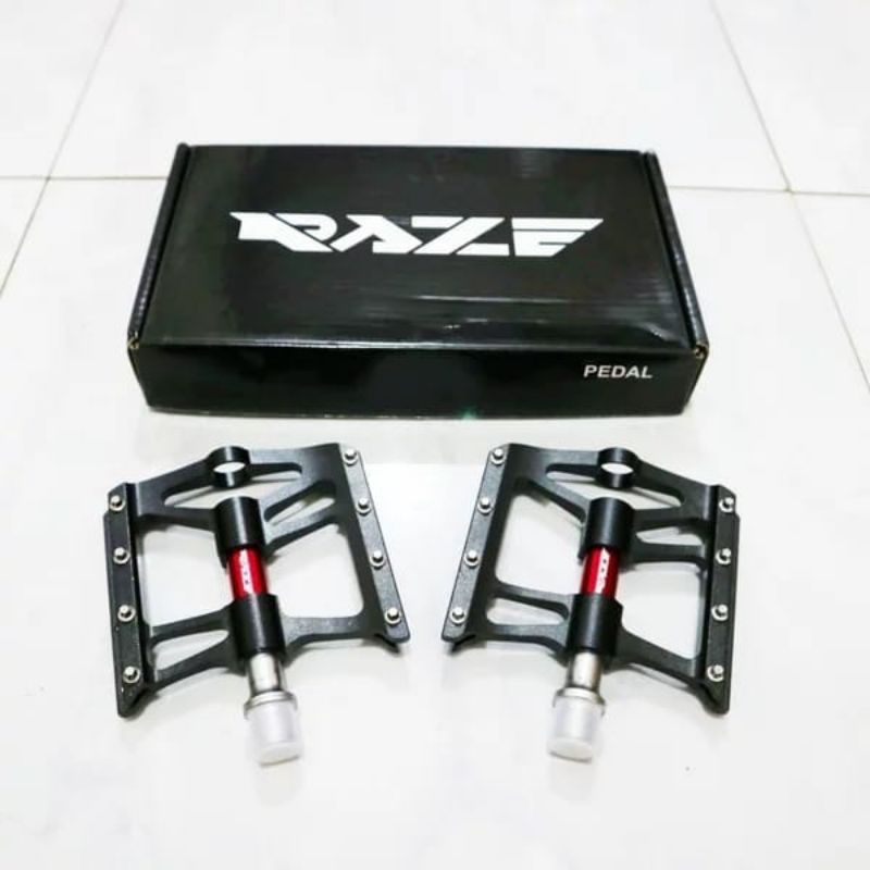 cod PEDAL RAZE 3 BEARING ALLOY SERI 60 HITAM PIJAKAN KAKI MTB RINGAN KUAT LONCER