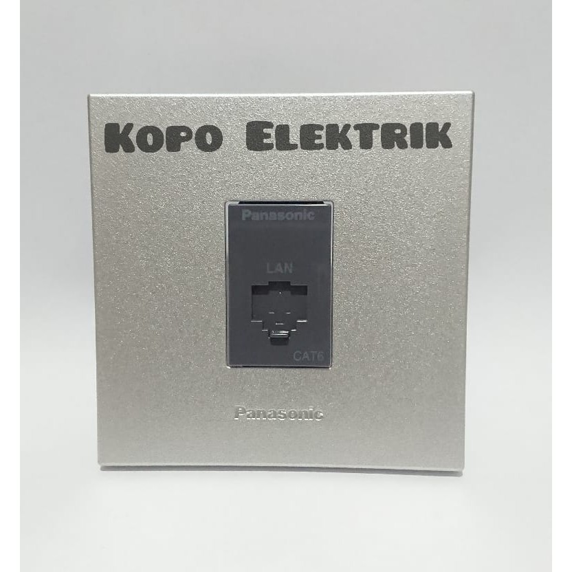 Panasonic Outlet Data Cat6 Style Silver Soket LAN Cat6 Tanam