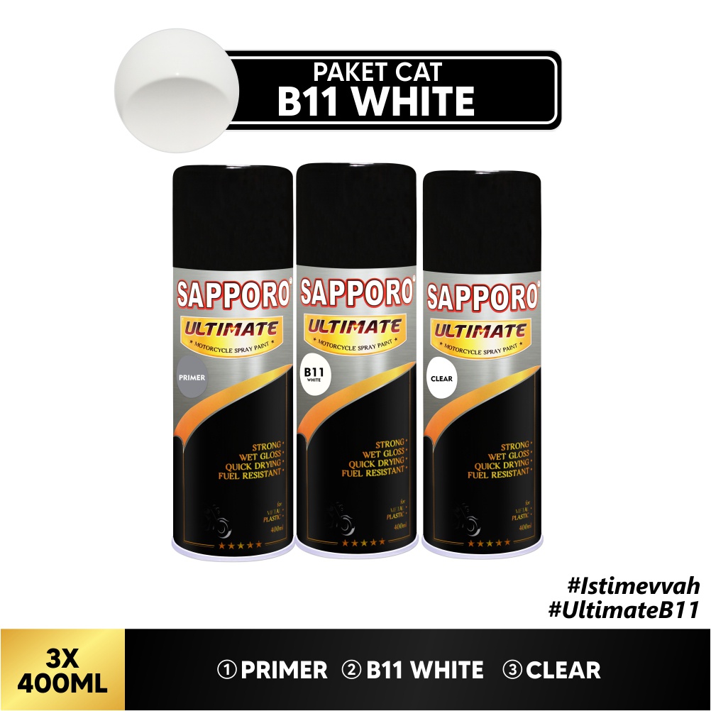 Paket Cat B11 White / Sapporo Ultimate / Cat Spray Semprot Aerosol Terbaik