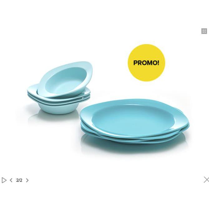 Dining Set (8) Mangkok Piring Set Tupperware Alat Makan Minum Original