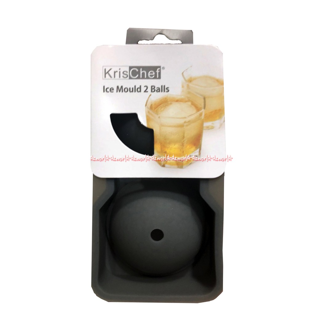 Krischef Ice Mould 2 Balls Alat Cetakan Es Bulat Cetakan Es Batu Bentuk Bola Bulat Bahan Silikon Kris Chef Silicone Silikon Kris