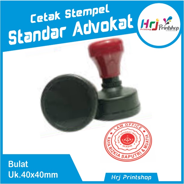 Cetak Stempel Otomatis Bulat 1 Warna Ukuran Standar Stempel Advokad