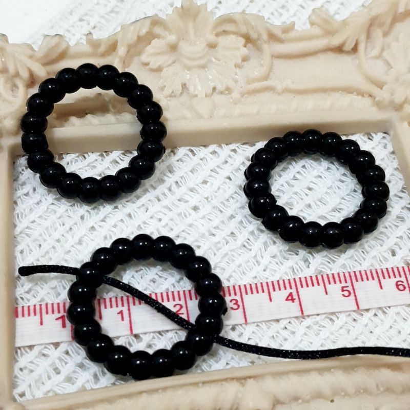 12 Biji Mote Manik Ring 27mm Bahan Aksesoris Strap Masker