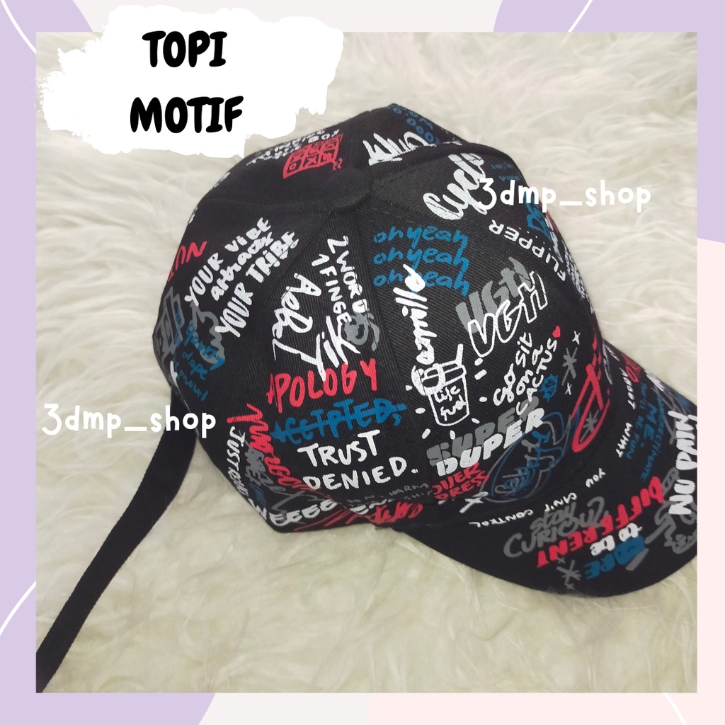 Topi Motif Grafiti