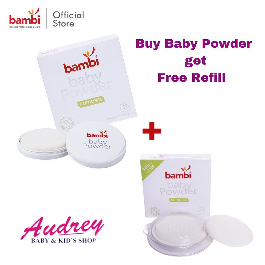 Promo !!!  Compact Powder+FREE Refill Bambi