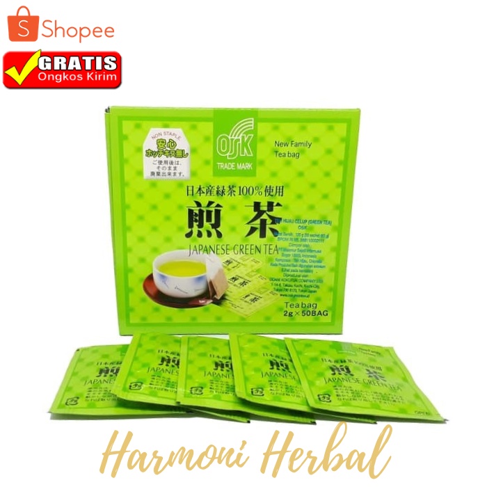 Teh Hijau / Green Tea Jepang / OSK Japanese Green Tea 100% JAPANES GREEN TEA LEAVES