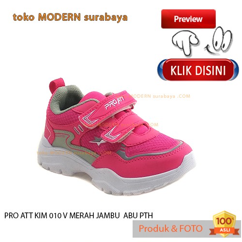 Sepatu anak sekolah olahraga sneakers velcro PRO ATT KIM 010 V