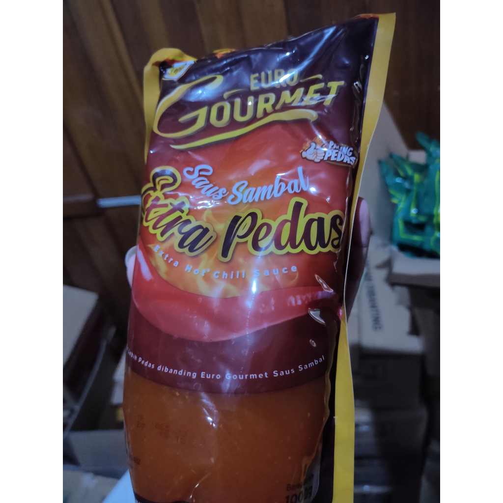 

euro gourmet saus sambal extra pedas (extra hot) 1000 gram/1 kg