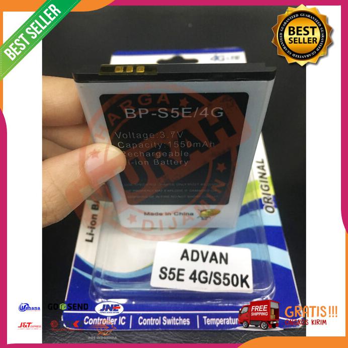 Acc Hp Baterai Advan S5E 4G Bp S5E 4G Advan S50K 1550Mah Original Pack Kertas