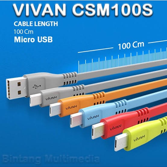 [SO] Kd Kabel Data VIVAN CSM100 2.1A Micro Usb Fast Charging Original