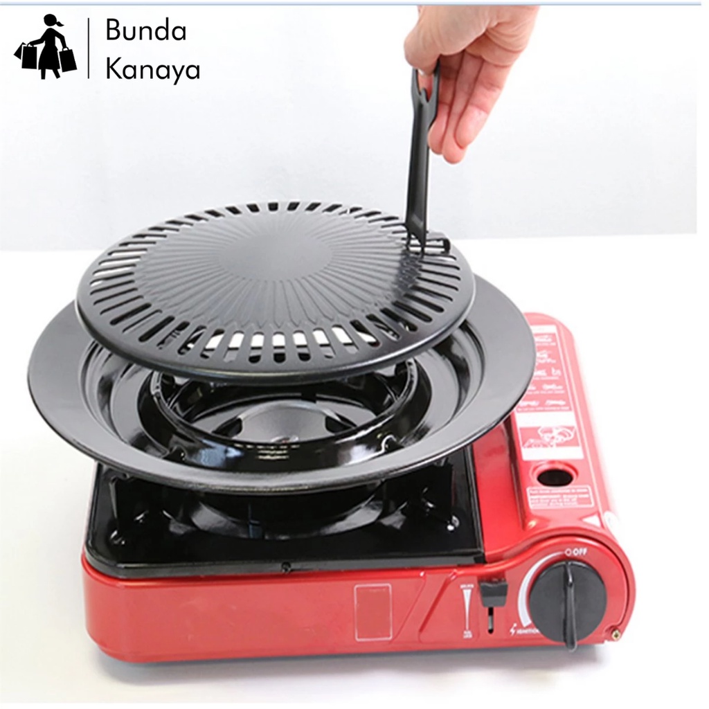 Bunda Kanaya Smokeless Grill Tempat Pemanggang Daging BBQ Grill Pan / Piring Panggang / Alat Pemanggang BBQ