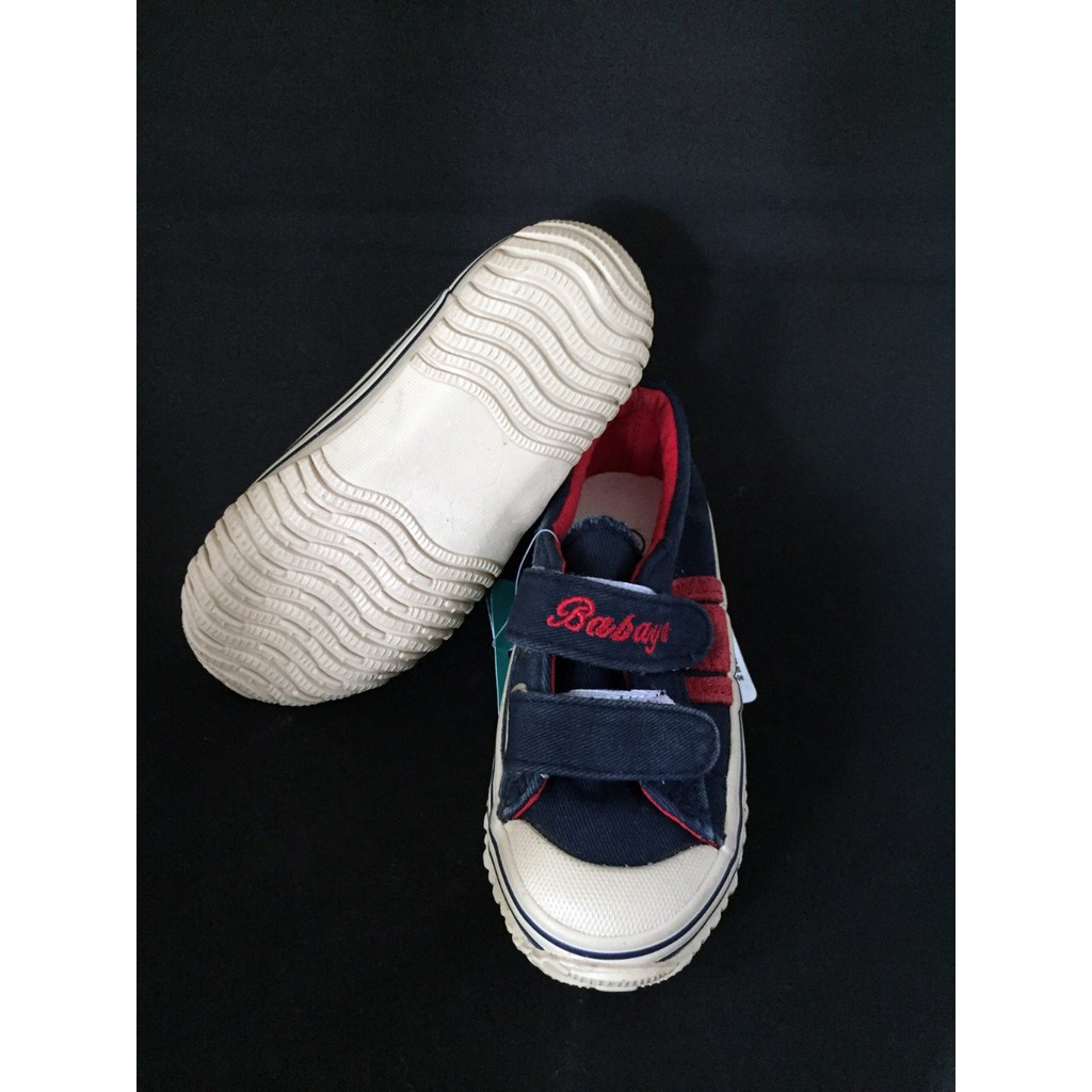 sepatu anak Babaya Stripe Blue sol karet