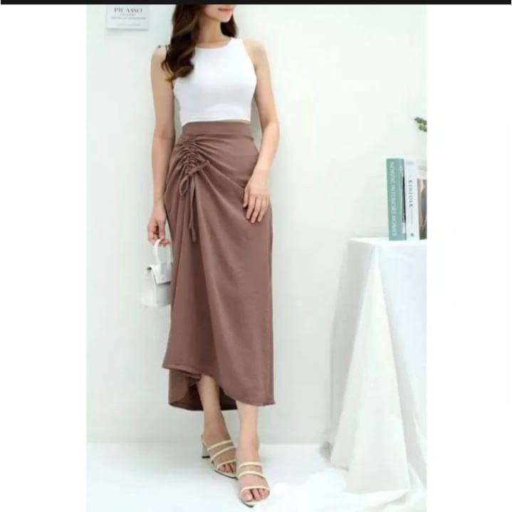 New Model Skirt Rok Serut Crincle Air Floww