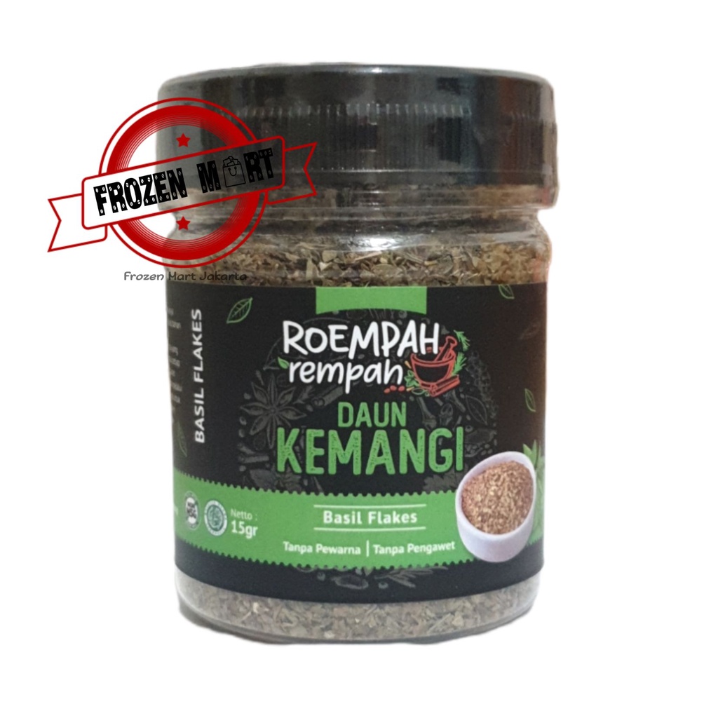 ROEMPAH REMPAH Daun Kemangi / Daun Basil / Basil Leaves Flakes 15Gr