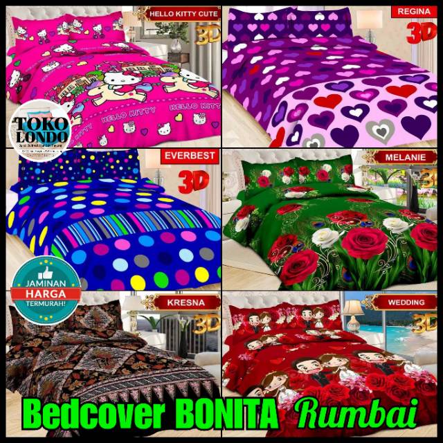 BC Bedcover BONITA RUMBAI King Size uk 180x200 Brianna Beauty Leaf Beauty Lily Malvino Miami Xenia Wedding Red Rose Olimpico Thalia Lovely Paris Stevania Sakura Pandora Nadine Bianca