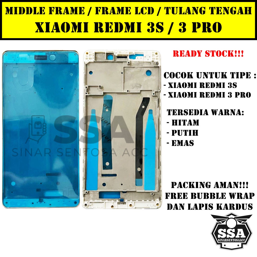 Tulang Tengah Middle Frame LCD Xiaomi Redmi 3s 3 Pro Original 100% Tulang Casing Bezel Bezzel Bazel Handphone HP Ori Original Awet Murah 3 s 3pro