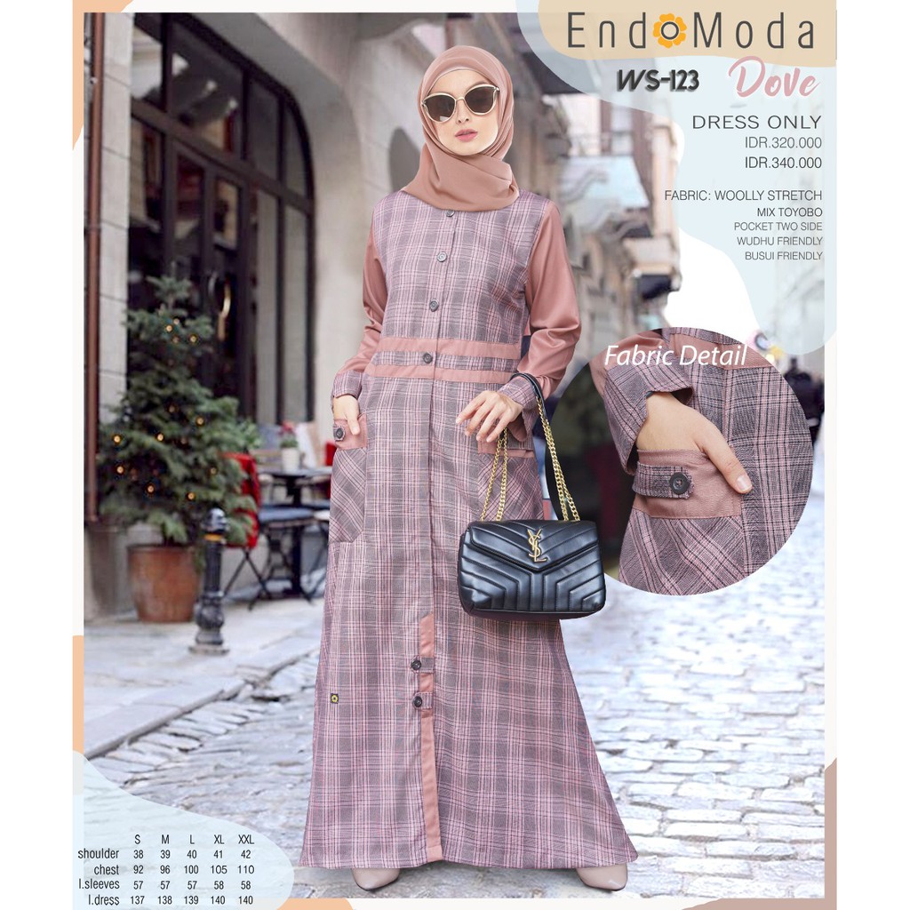 GAMIS MUSLIMAH ENDOMODA WS 123 TERBARU