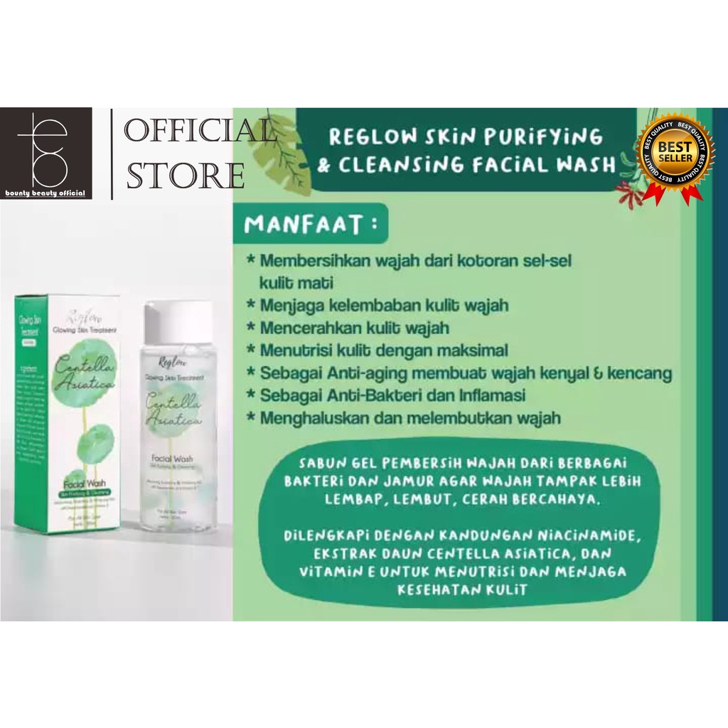 REGLOW GLOWING SKIN TREATMENT 1 PAKET ORIGINAL BPOM SKINCARE | REGLOW FACE WASH | REGLOW 2 IN 1 TONER MICELLAR WATER | REGLOW CREAM-4