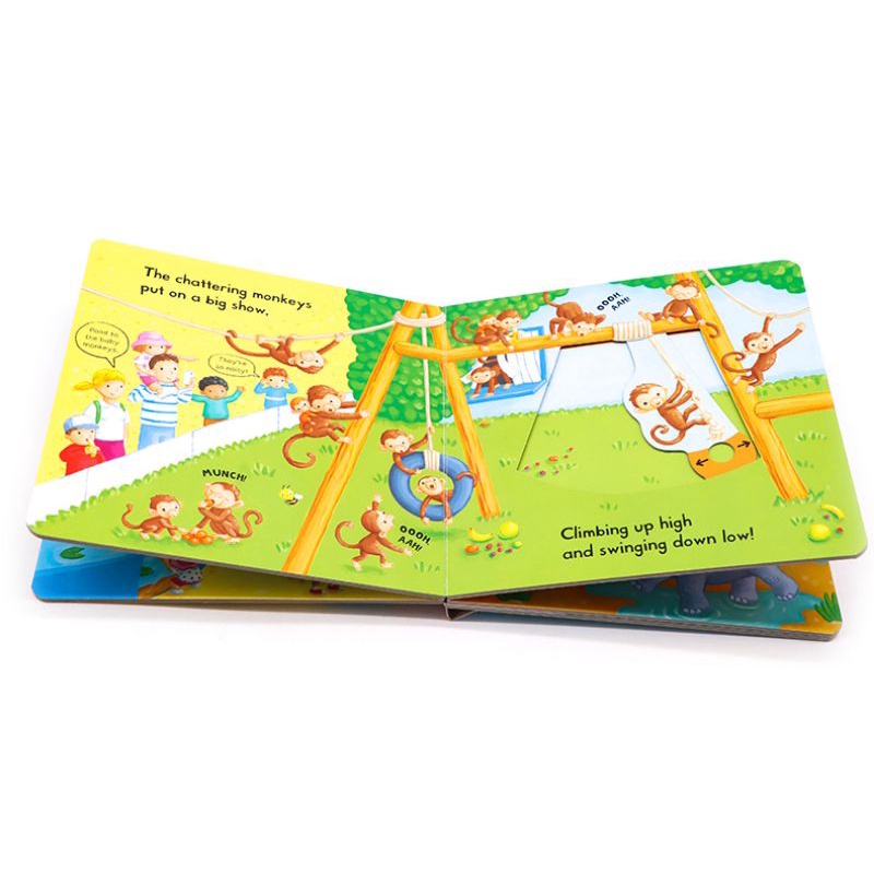 original board buku busy Zoo buku campbell push pull slide happychild