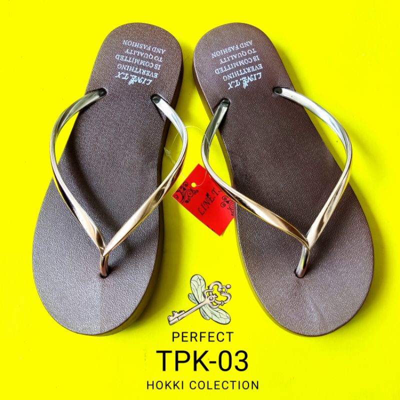 sandal wanita jepit karet import