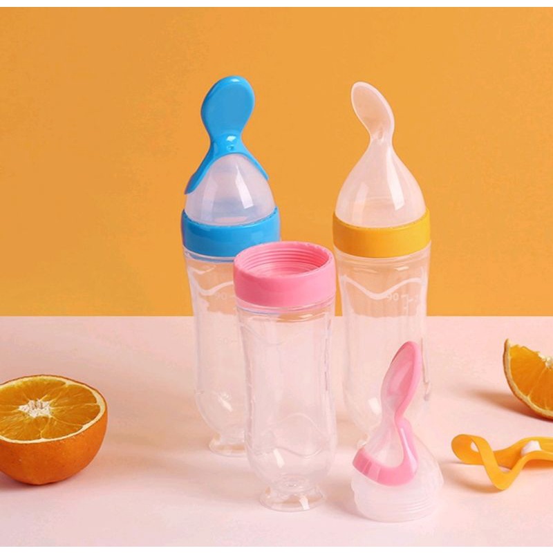 Botol Dot Silicone Sendok Makan Bayi