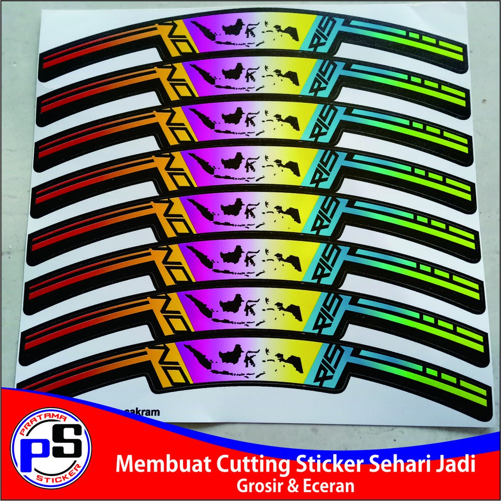 Sticker Decal Rims 20 Noris Sepeda Minion rem cakram
