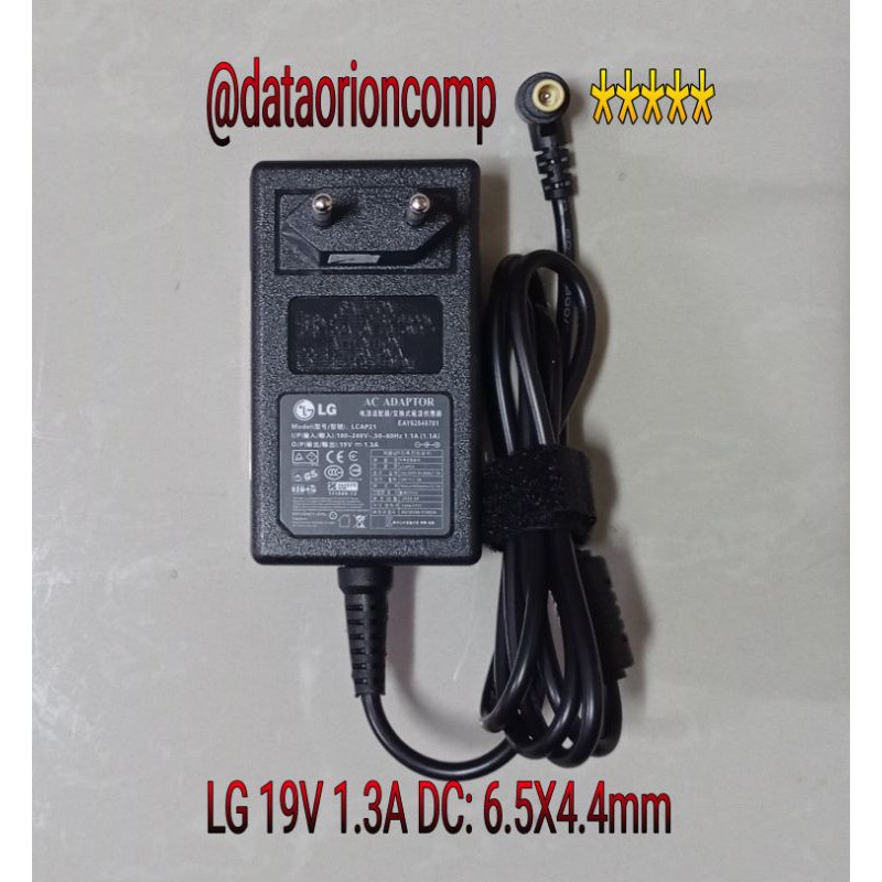 Adaptor Charger LCD LED Monitor LG 19V 1.3A DC 6.5*4.4 mm for LG 16EN33S 20EN33S 16EN33SA