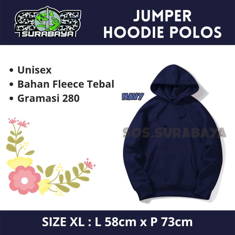 HOODIE Wanita Sweater Pria Polos Laki Laki Perempuan XL-5