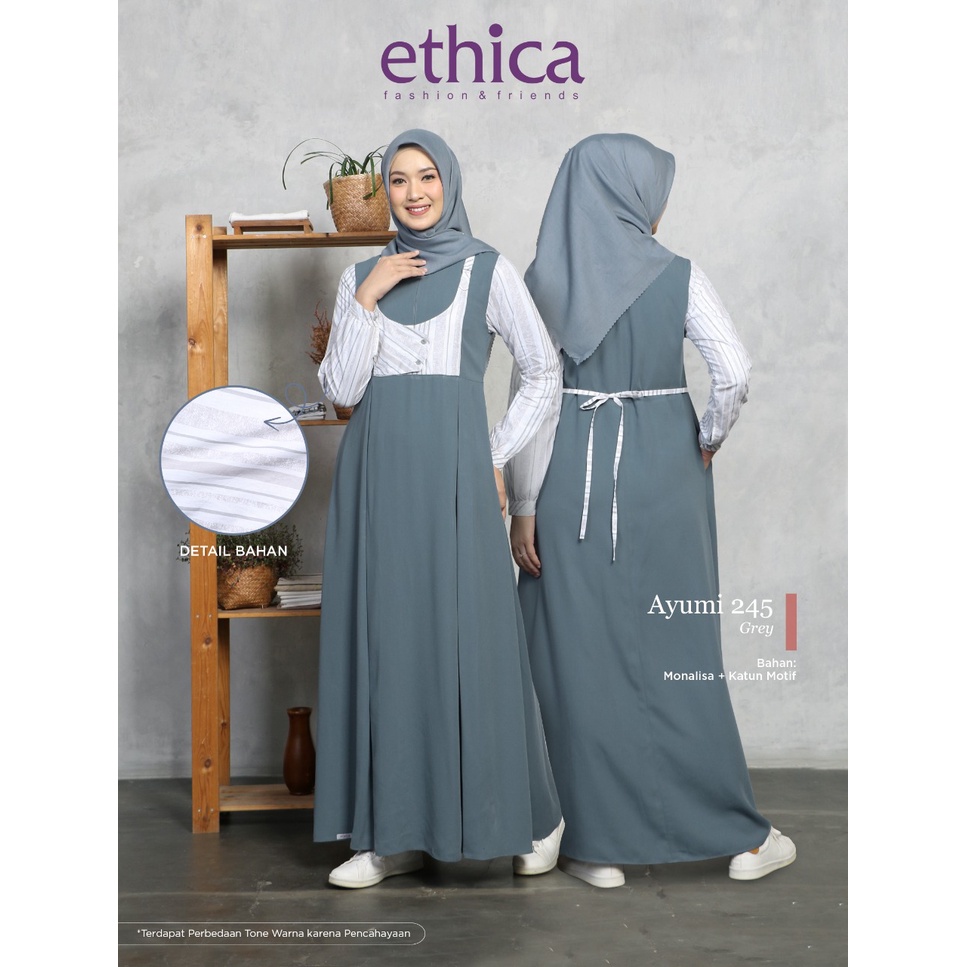 GAMIS TERBARU 2021 ETHICA AYUMI 245 GREY