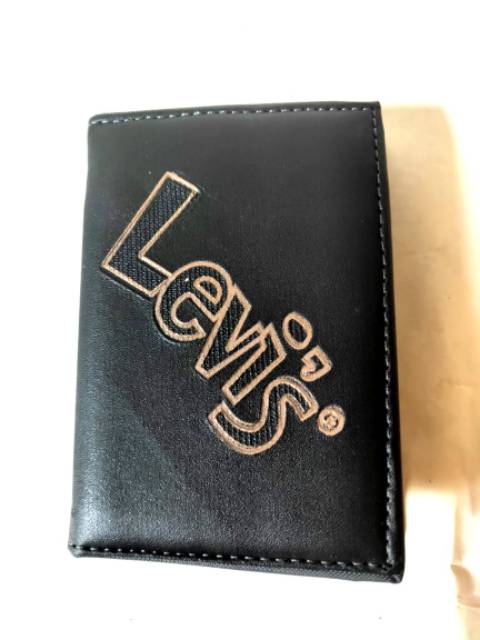 Dompet lipat berdiri/Dompet kulit sintetis murah/dompet pria hitam