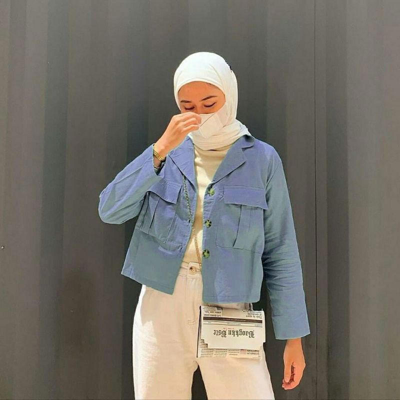 damai fashion jakarta - baju JOZY PARKA outer muslim kekinian - konveksi murah tanah abang